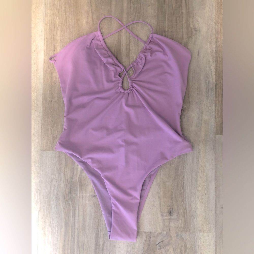 NWOT Zara Lilac One Piece Swimsuit